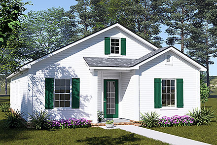 Cottage Craftsman Elevation of Plan 102909