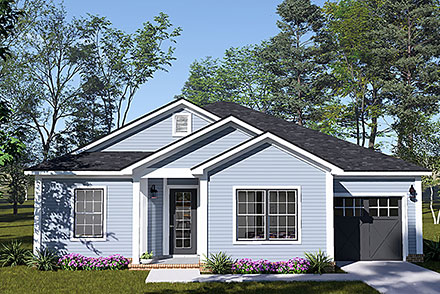 Cottage Ranch Traditional Elevation of Plan 102911