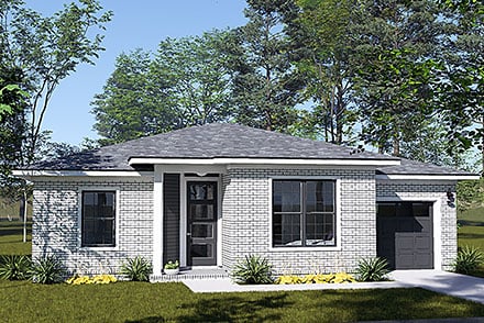 Modern Elevation of Plan 102912