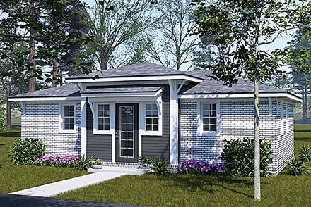 Contemporary Modern Elevation of Plan 102916