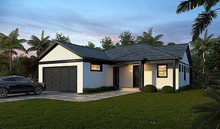 Florida Modern Elevation of Plan 103002