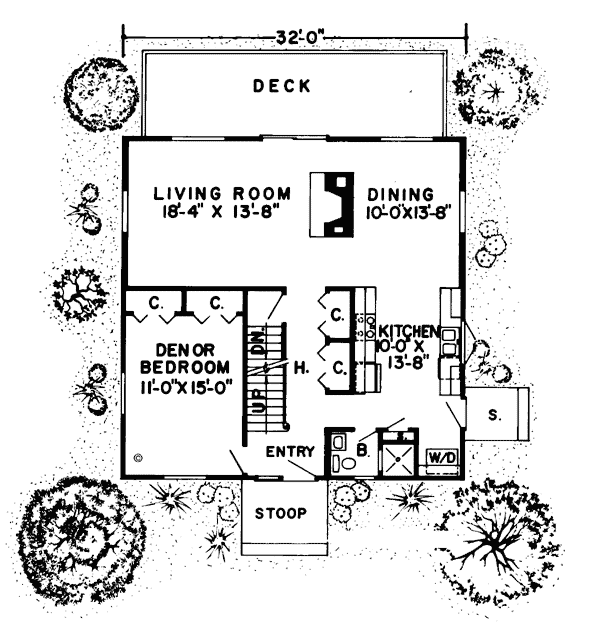 Contemporary, Retro House Plan 10328 with 2 Beds, 2 Baths Level One
