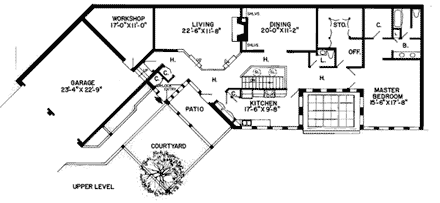 House Plan 10416 First Level Plan