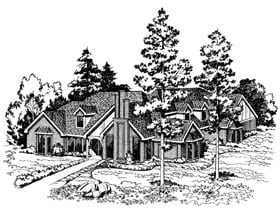 Contemporary Traditional Elevation of Plan 10419