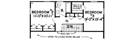 House Plan 10519 Second Level Plan