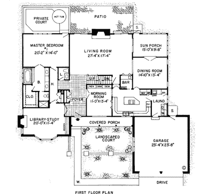 House Plan 10534 First Level Plan
