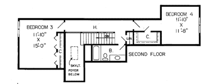 House Plan 10554 Second Level Plan