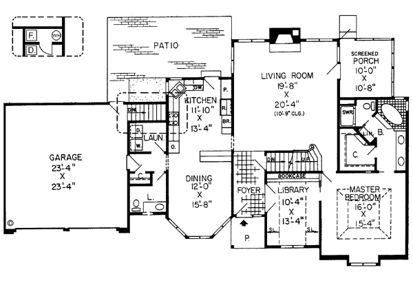 European Traditional Tudor Level One of Plan 10555