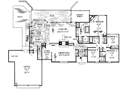 House Plan 10570 First Level Plan