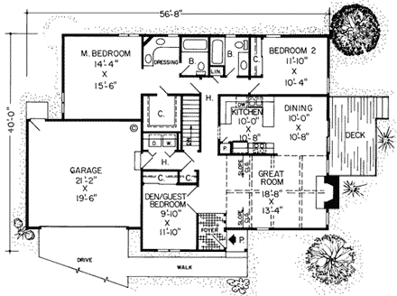 House Plan 10594 First Level Plan