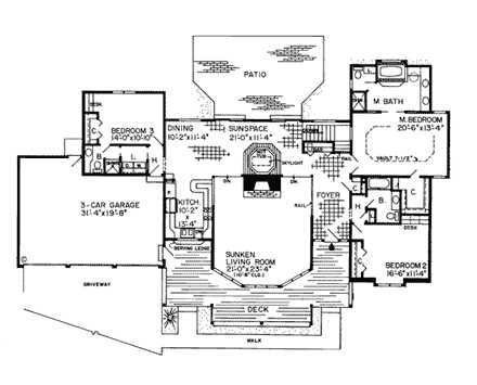 House Plan 10619 First Level Plan