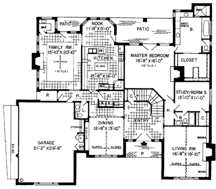 House Plan 10670 First Level Plan