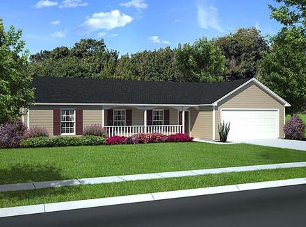 Country Ranch Traditional Elevation of Plan 10674
