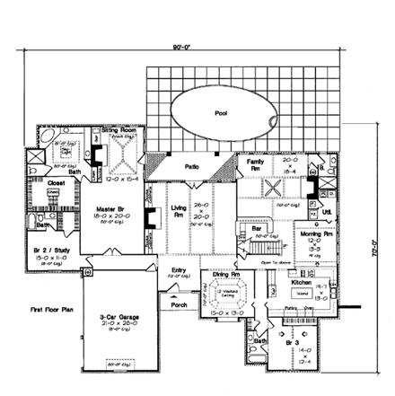 House Plan 10698 First Level Plan