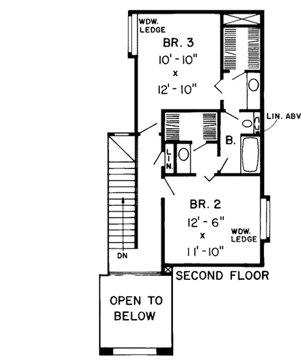 House Plan 10713 Second Level Plan