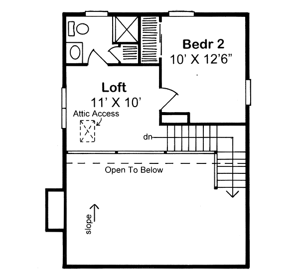 Cabin Contemporary Level Two of Plan 10751