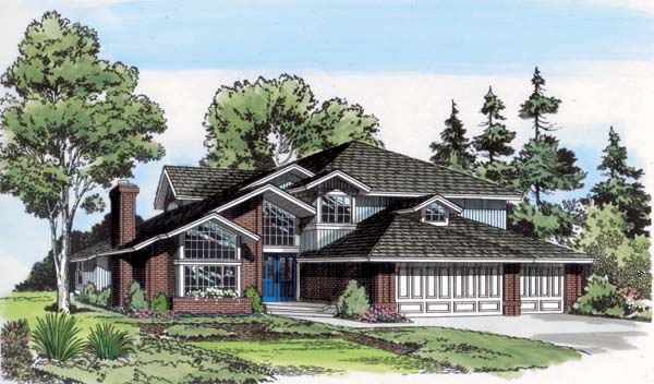 Contemporary Traditional Elevation of Plan 10758