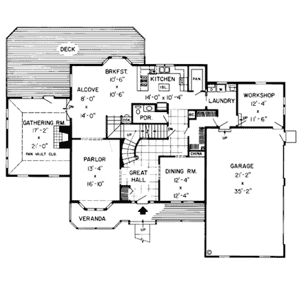 House Plan 10780 First Level Plan