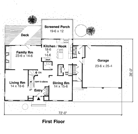 House Plan 10801 First Level Plan