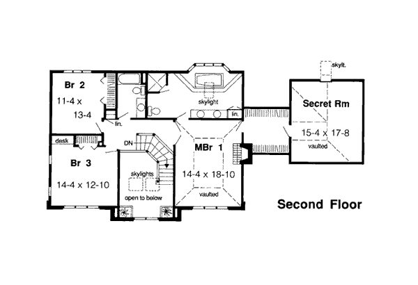 Colonial European Traditional Level Two of Plan 10802