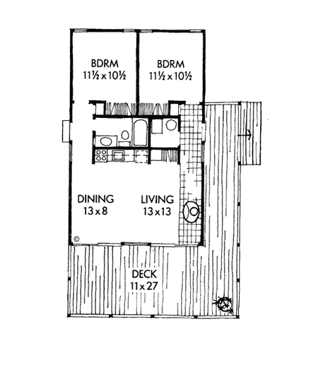 House Plan 19709 First Level Plan