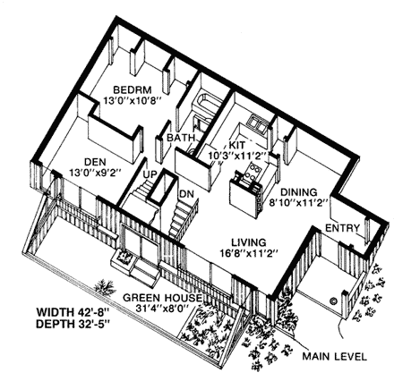 House Plan 19863 First Level Plan