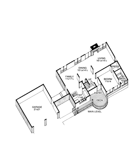 House Plan 19938 First Level Plan