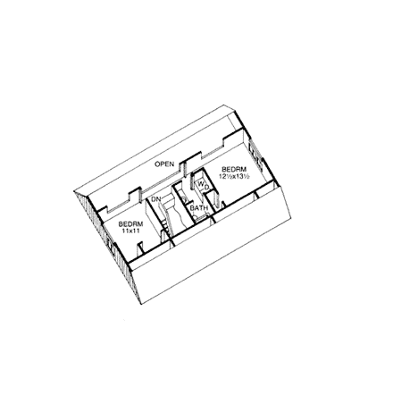 House Plan 19938 Second Level Plan