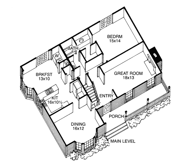 Country Farmhouse Victorian Level One of Plan 19971