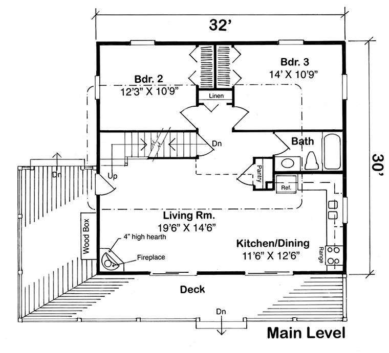 House Plan 20001 Level One