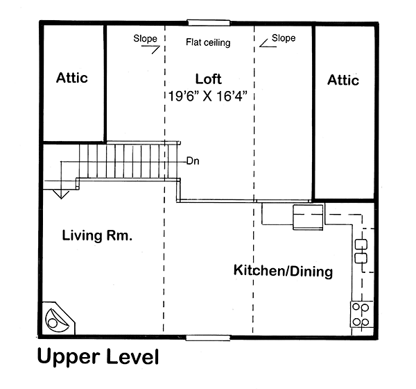 Bungalow Cabin Level Two of Plan 20001