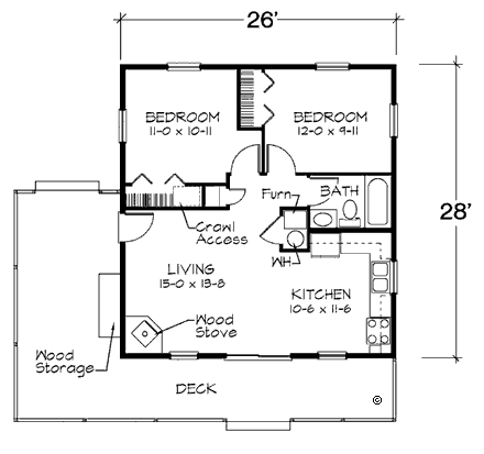 House Plan 20002 First Level Plan