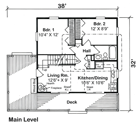 House Plan 20004 First Level Plan