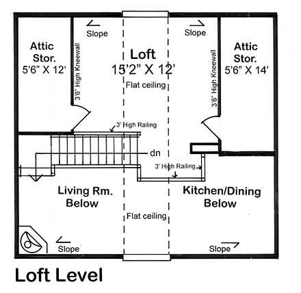 House Plan 20004 Second Level Plan