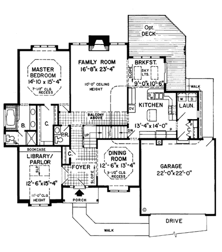 House Plan 20090 First Level Plan