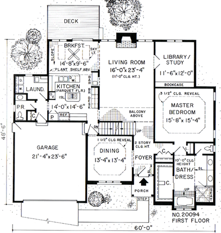 House Plan 20094 First Level Plan