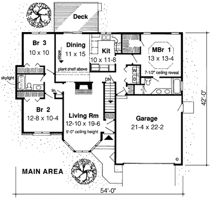House Plan 20139 First Level Plan