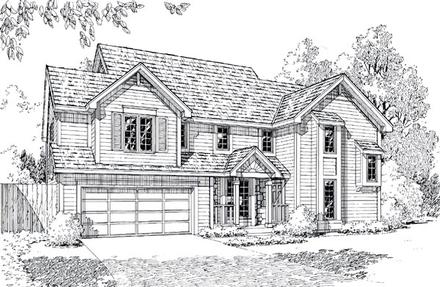 Contemporary Traditional Elevation of Plan 20152