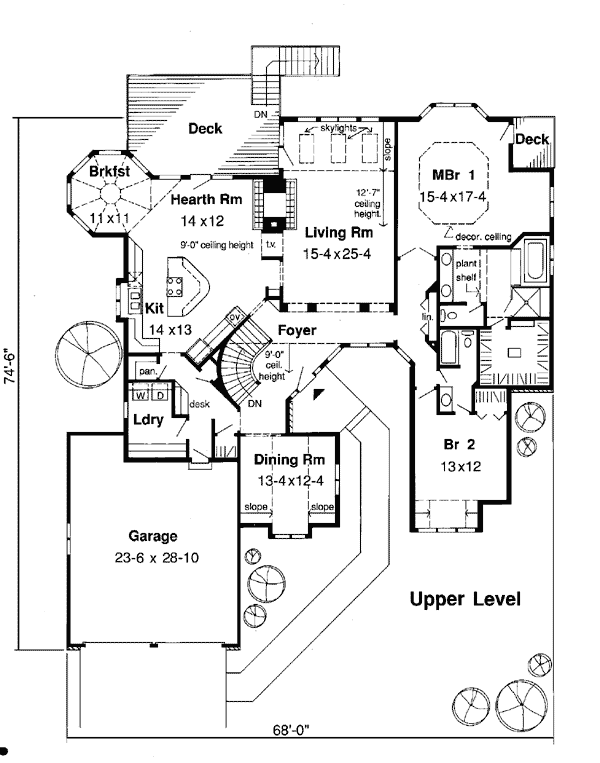 One-Story Traditional Level One of Plan 20166