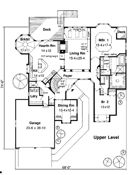 House Plan 20166 First Level Plan