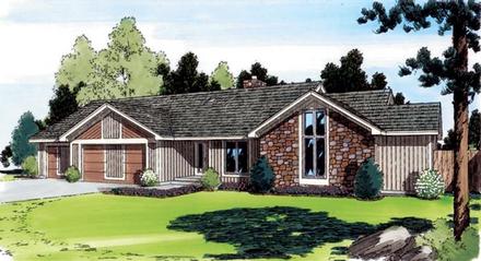 Contemporary One-Story Ranch Traditional Elevation of Plan 20177