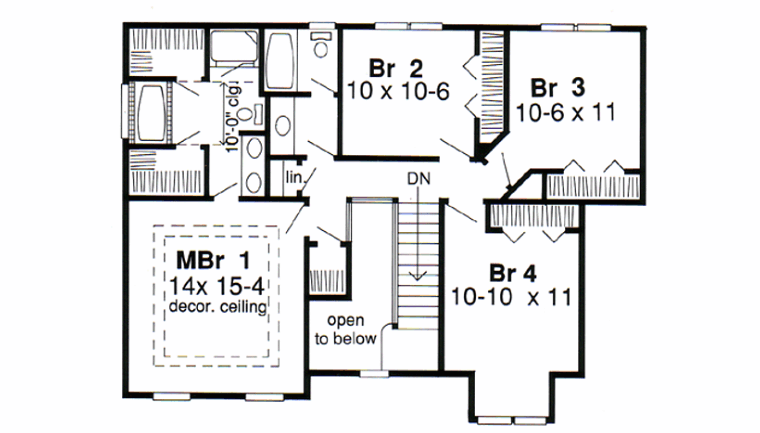 Country Farmhouse Traditional Level Two of Plan 20179