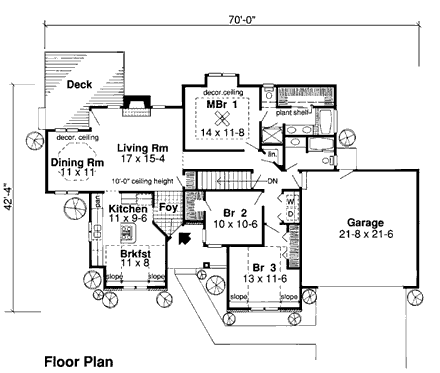 House Plan 20180 First Level Plan