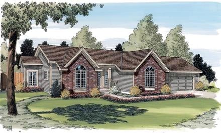 One-Story Ranch Traditional Elevation of Plan 20180