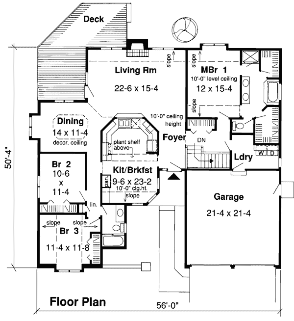 Contemporary One-Story Traditional Level One of Plan 20182