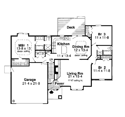 House Plan 20191 First Level Plan