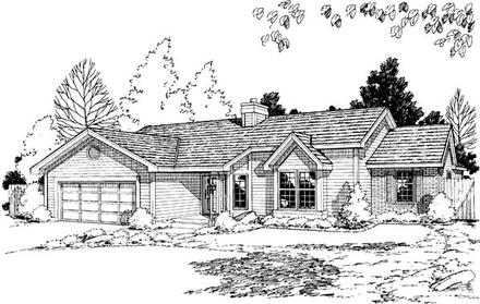 One-Story Ranch Traditional Elevation of Plan 20191