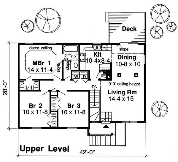 One-Story Ranch Traditional Level One of Plan 20195