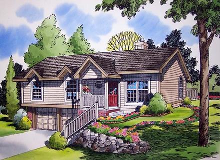 One-Story Ranch Traditional Elevation of Plan 20195