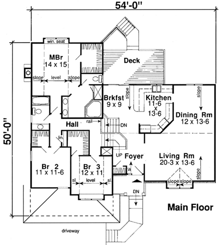 House Plan 20209 First Level Plan